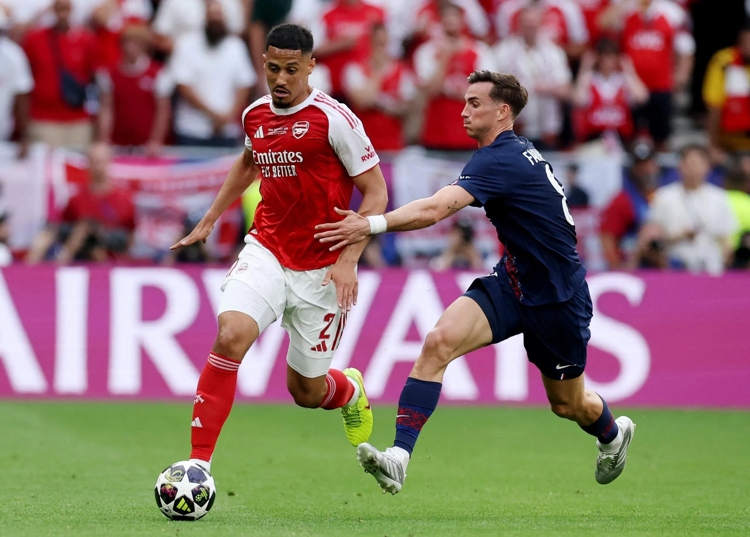 William Saliba and Fabián Ruiz