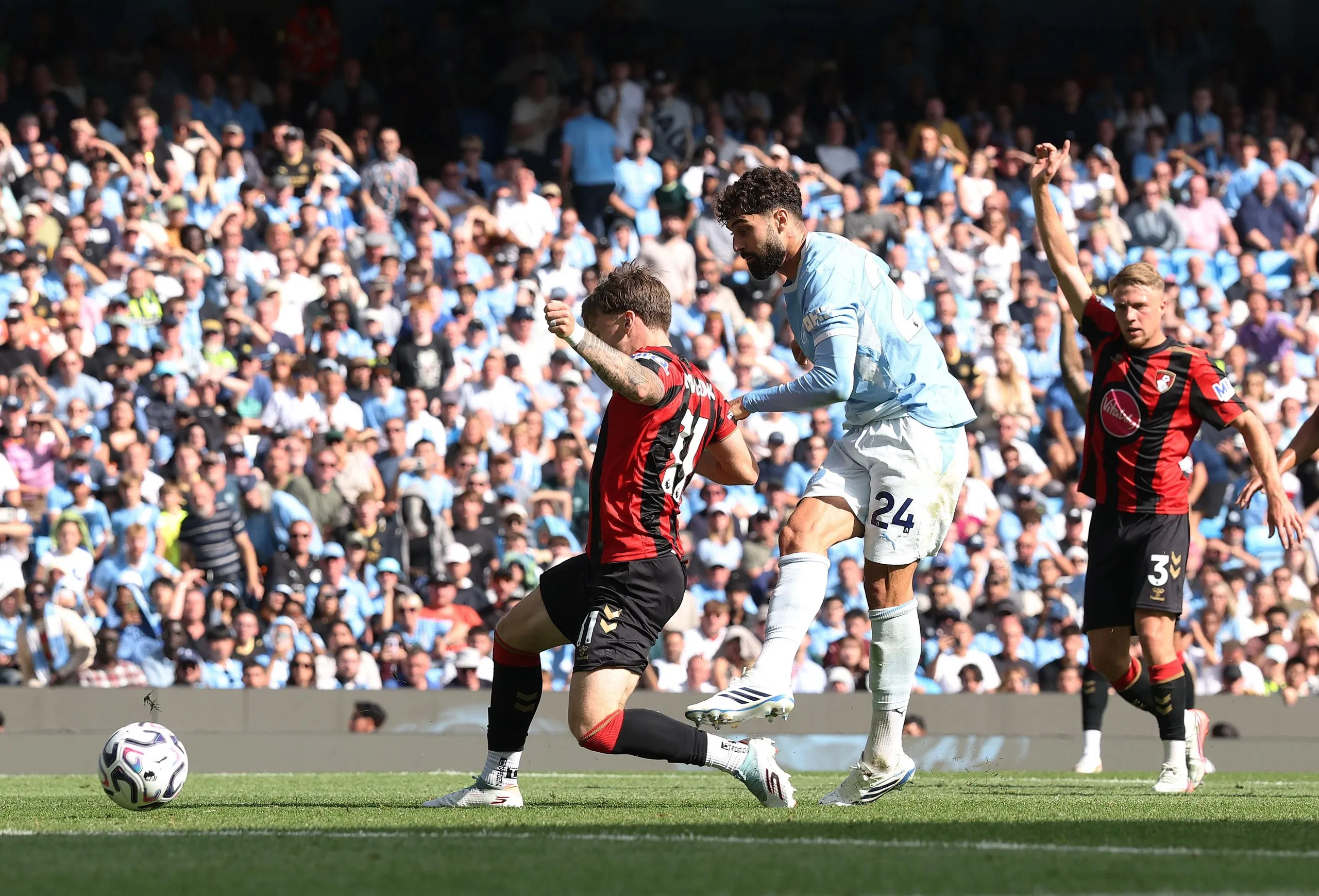 Josko Gvardiol of Manchester City scores his team’s second goal.