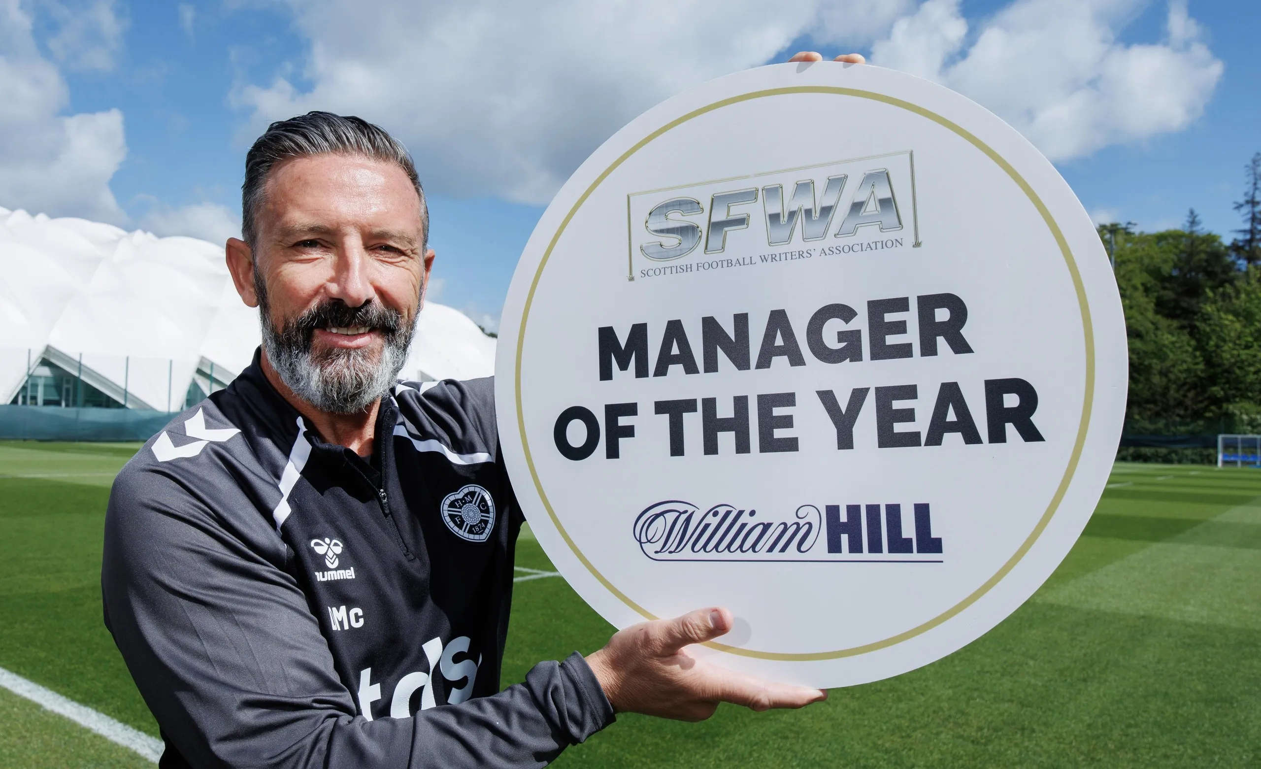 Heart of Midlothian manager Derek McInnes wins the Manager of the Year 2026 as voted by The Scottish Football Writers Association