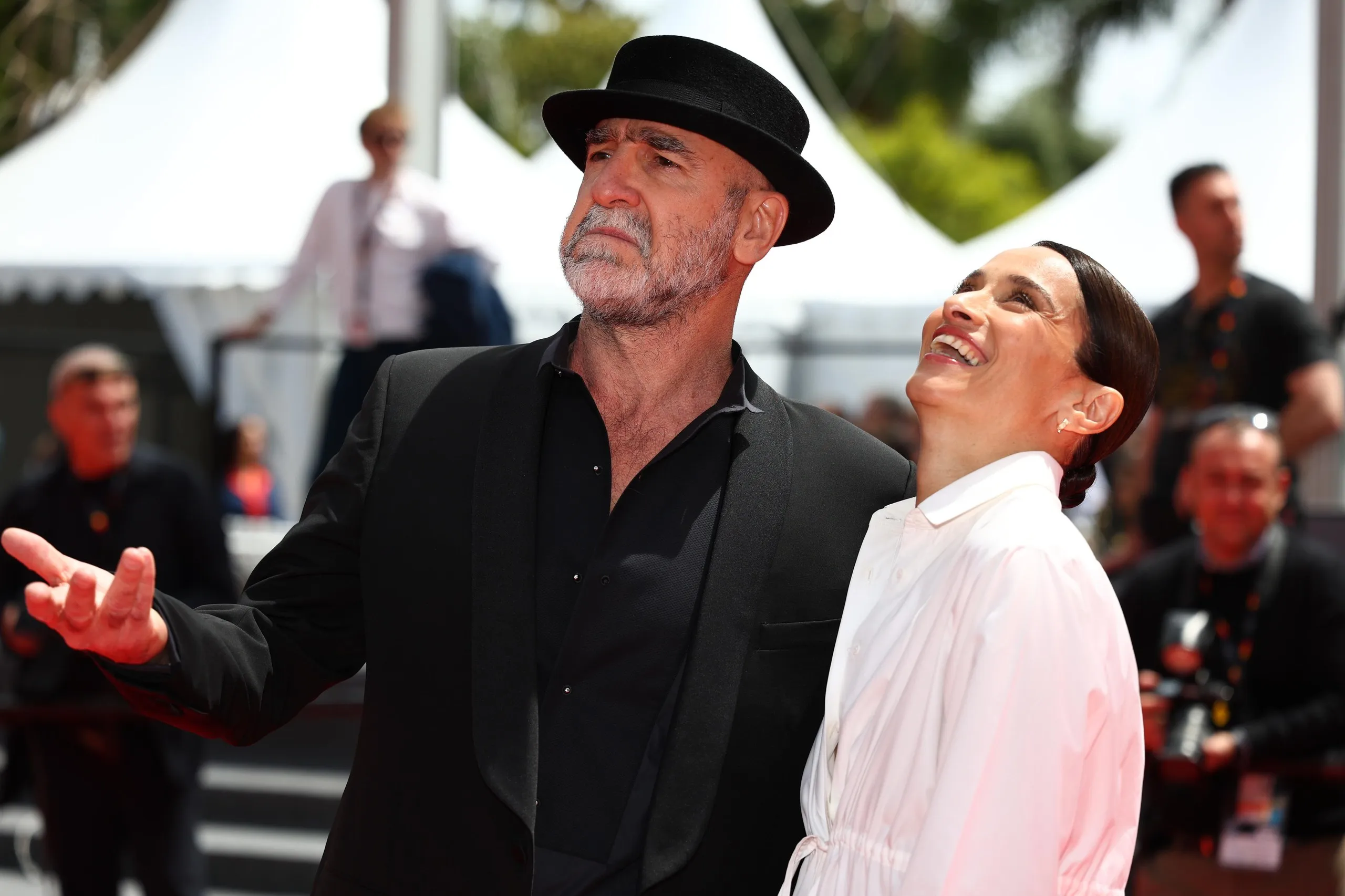 Eric Cantona and his wife, Rachida Brakni