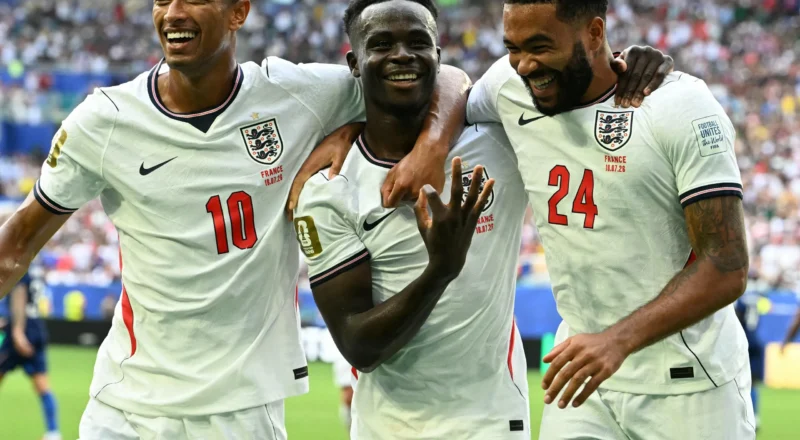 Saka scores hat-trick as England defeats France 6-4