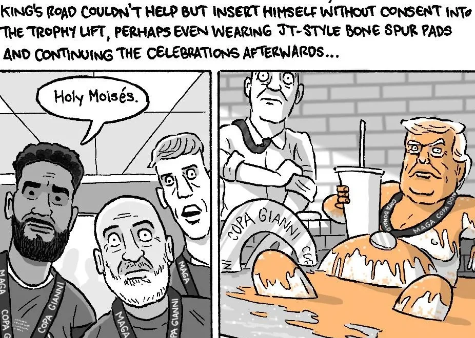 David Squires on … trophy-loving Trump crashing Chelsea’s Club World Cup party