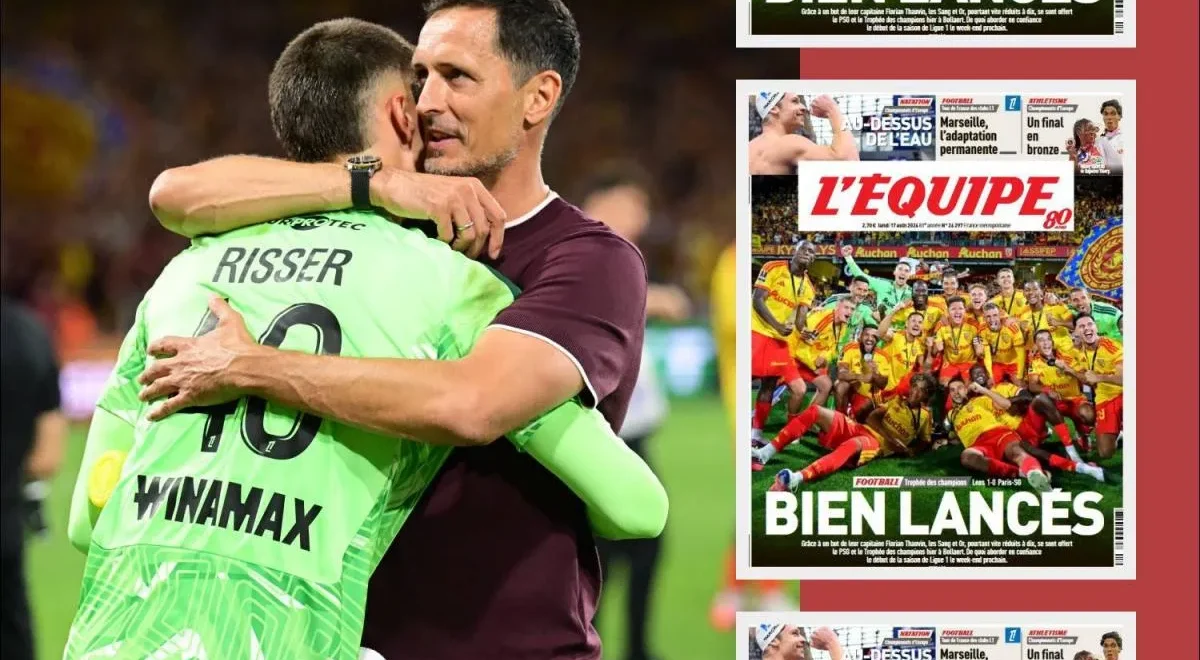 c1134.jpg « Bien lancés » : les Lensois tombeurs du PSG lors du Trophée des champions sont à la une de « L'Équipe » dans les Hauts-de-France