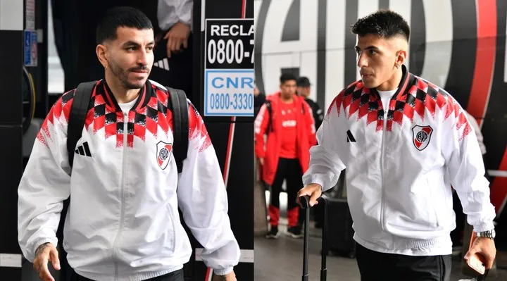 Correa y Almada, dos de las grandes figuras de River (Prensa River)