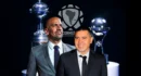 Verón et Riquelme au siège de la Conmebol avant les demi-finales