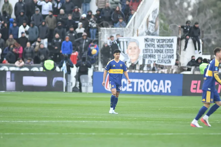 Matías Satas en su debut en Boca. Foto: Ramiro Gomez