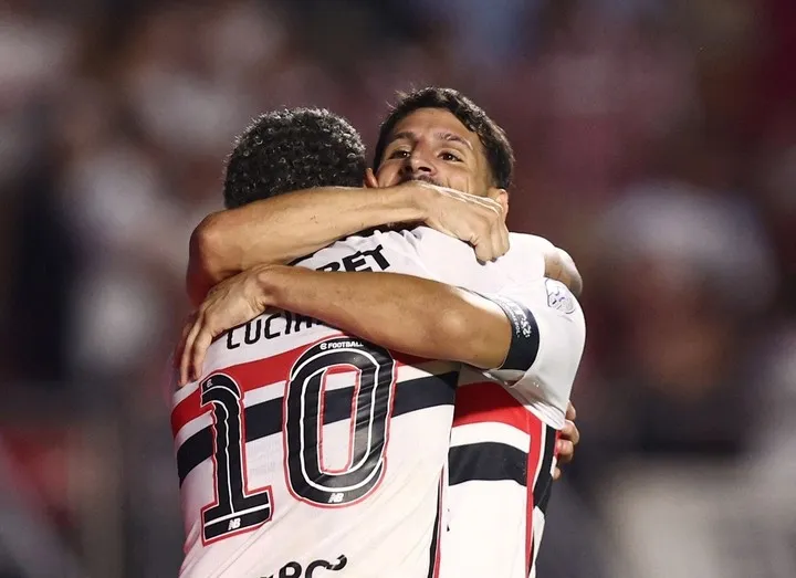 Calleri festeja un gol en San Pablo (REUTERS)