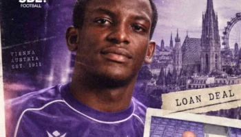 Vincent Klu Adjei, nouvellement recruté, prêté à l&rsquo;Austria Vienne