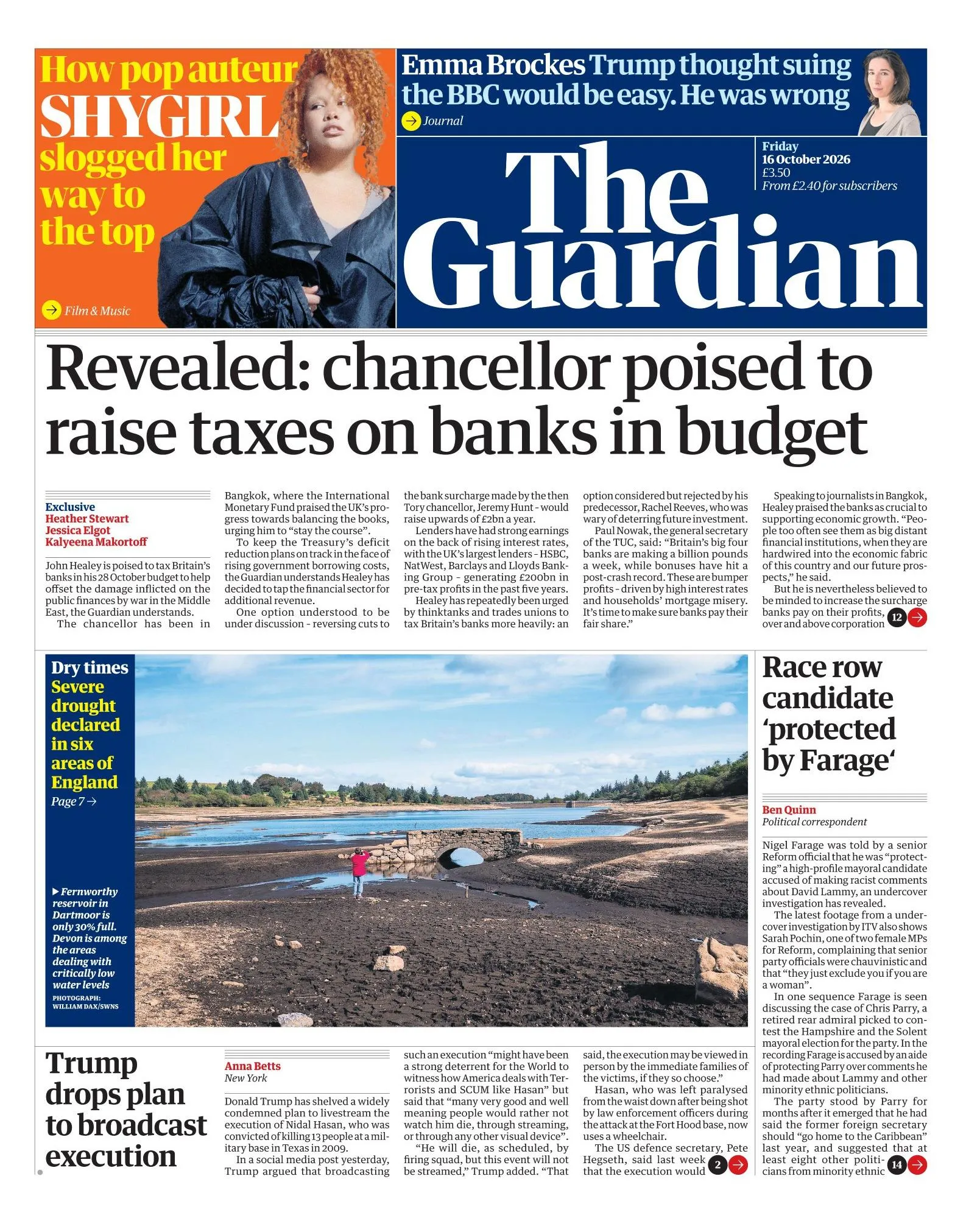 The Guardian front page