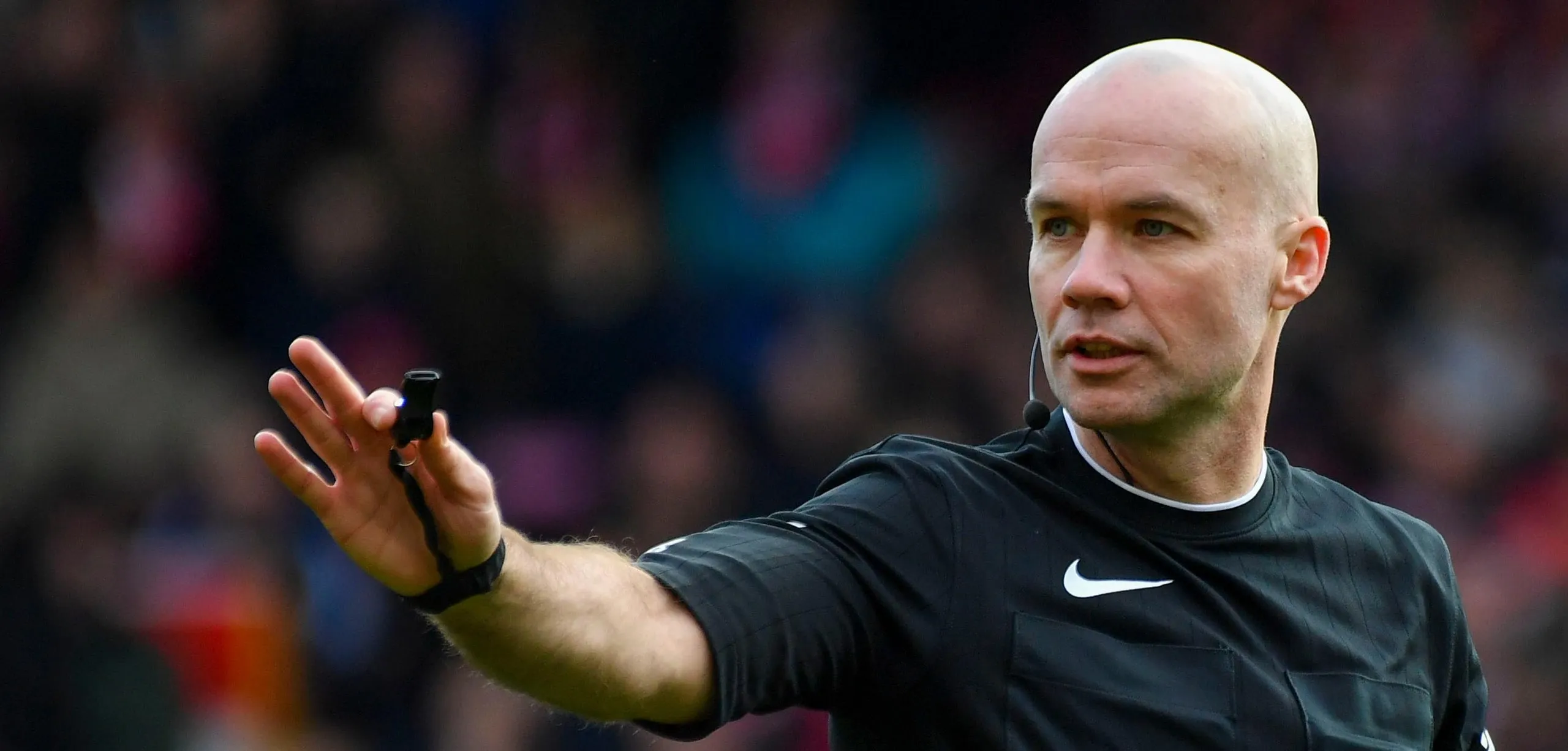 Paul Tierney leads today’s team of match officials at the Emirates Stadium