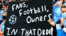Les supporters de Manchester City expriment leur colère envers les propriétaires du club