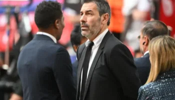Didier Drogba, Bixente Lizarazu et Sylvain Kastendeuch au jubilé de Robert Pirès