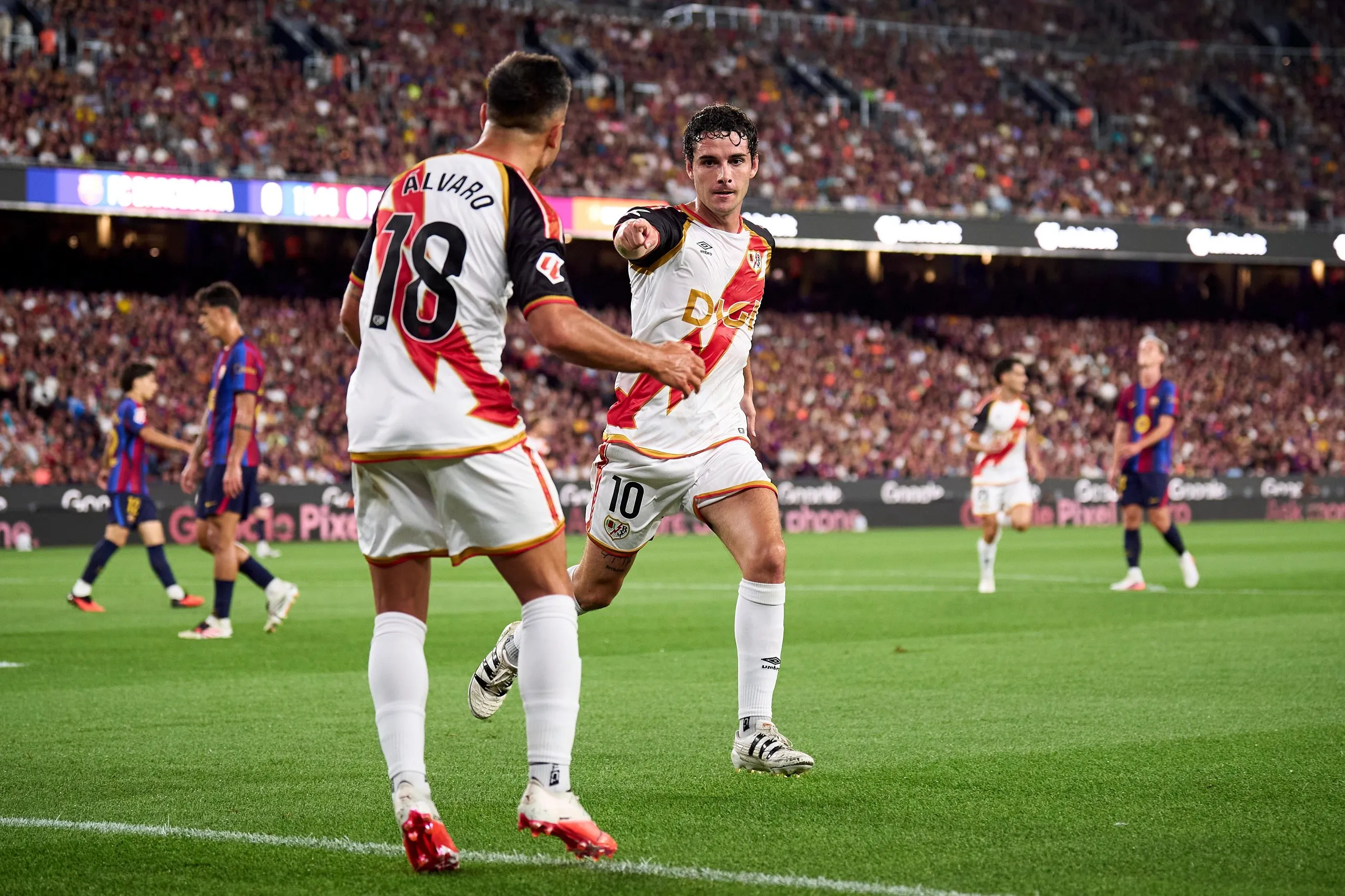 Sergio Camello celebrates after scoring against Barcelona in August