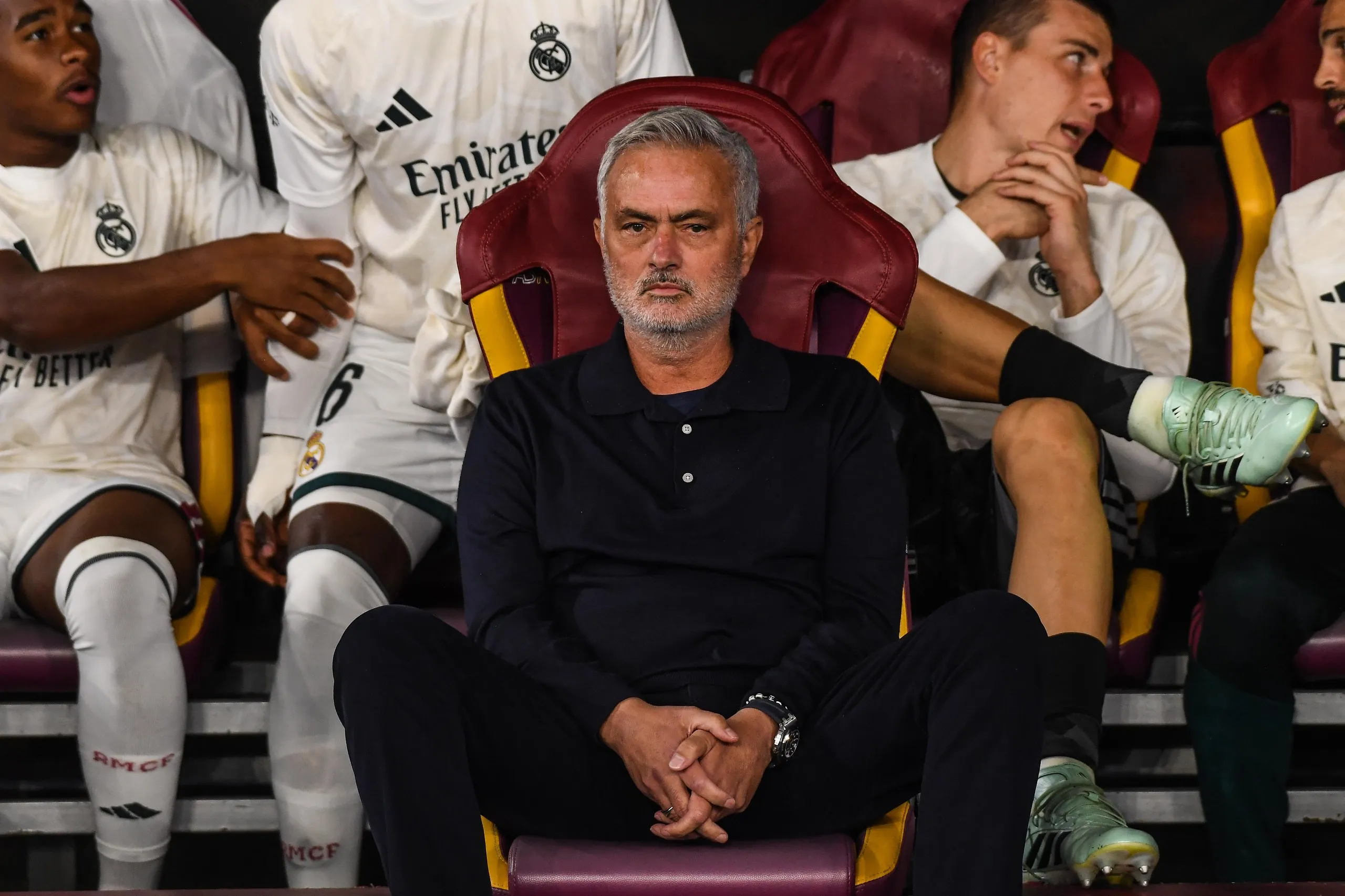 José Mourinho watches Real Madrid in action