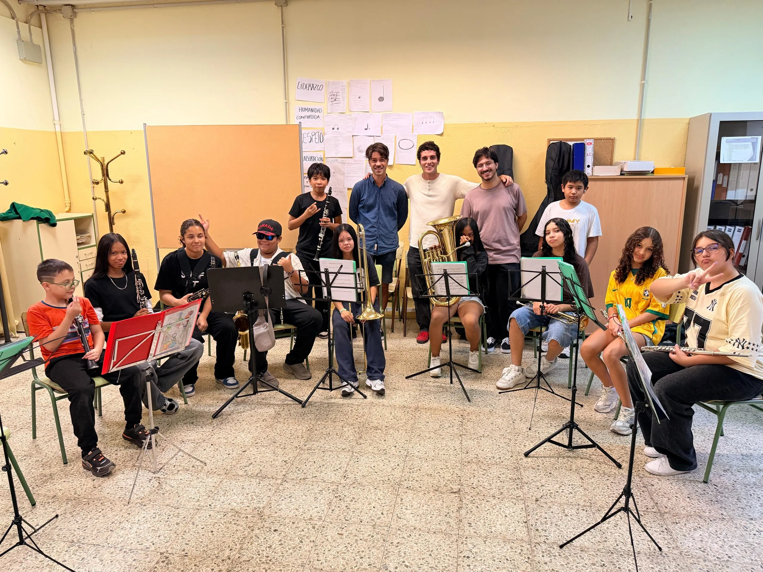 Sergio Camello with the Action for Music charity