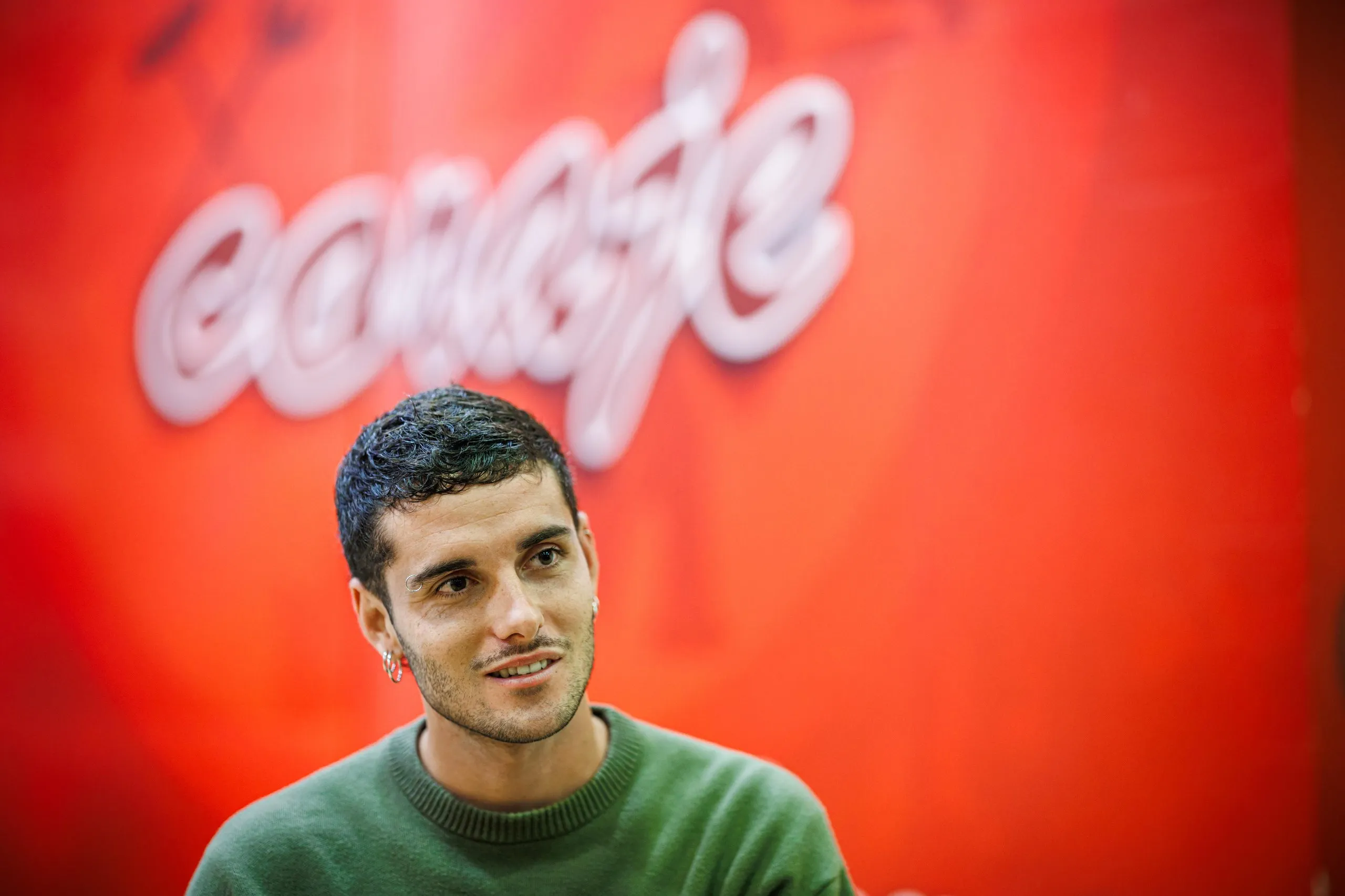 Sergio Camello pictured walking through the Vallecas neighbourhood
