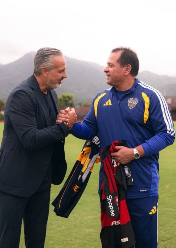 El Chelo Delgado junto a José Boto (Foto: Prensa Flamengo)