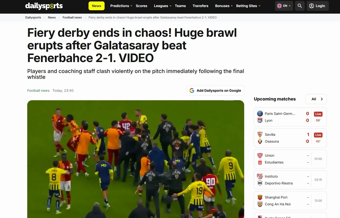 Dış basın Galatasaray-Fenerbahçe derbisini konuşuyor!