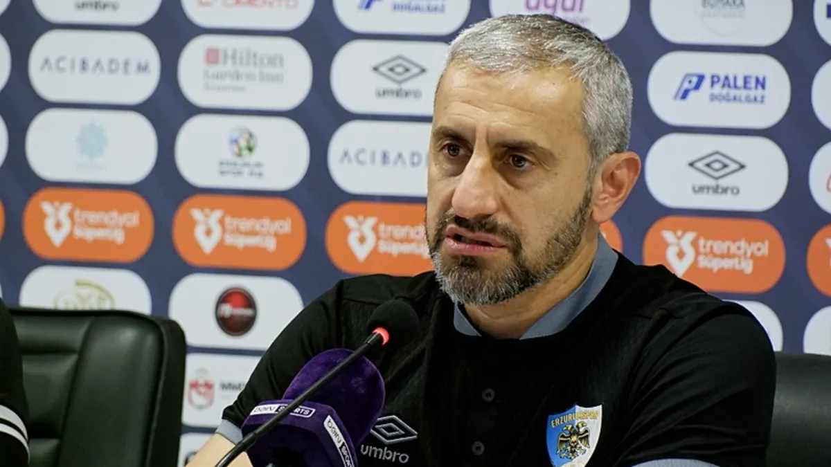 Erzurumspor FK Teknik Direktörü Serkan Özbalta: 11 puan bizim için gerçekten ileriye çok umut verici